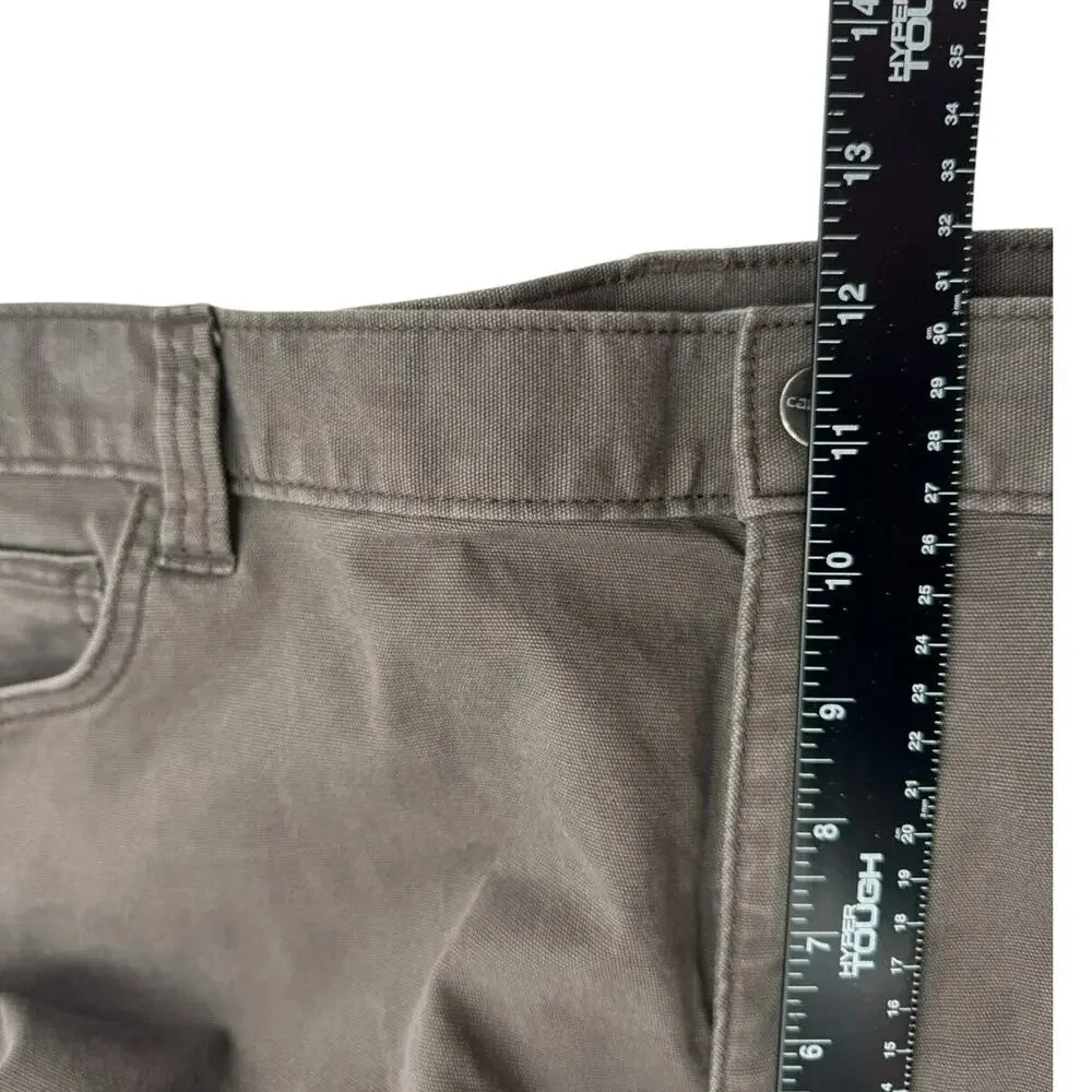 CARHARTT Men's 40X32 Coffee Brown Rugged Flex Relaxed Fit Canvas Work Pants Jean